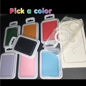 IPhone 14 magesafe clear case & magnetic leather wallet BUNDLE